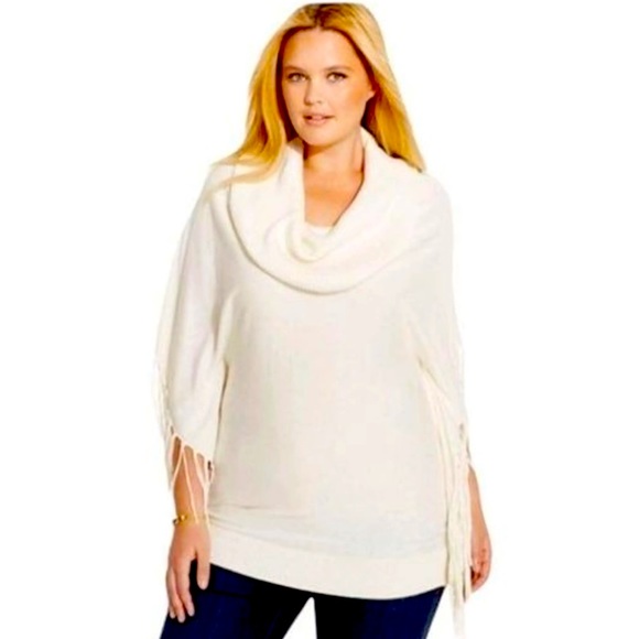 Michael Kors • Turtleneck White Dolman Sleeve Sweater - Picture 2 of 10
